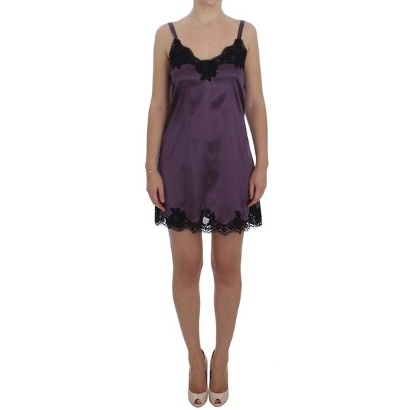 Dolce & Gabbana Pink Lace Silk Satin Tank Lingerie Sleepwear